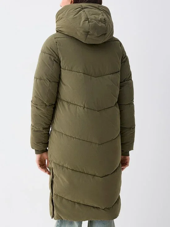 NWT Long peachskin puffer jacket - Picture 3 of 3